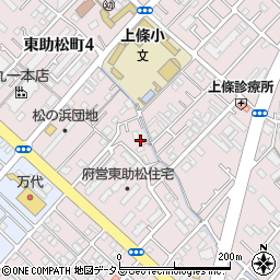 天理教束阪分教会周辺の地図