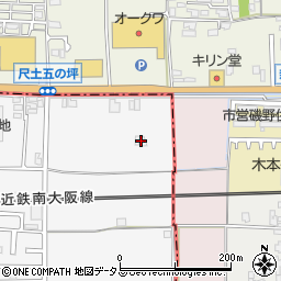 奈良県葛城市尺土97周辺の地図