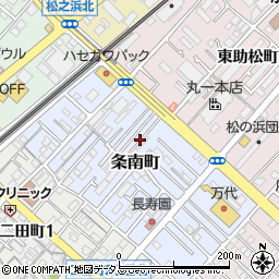 〒595-0016 大阪府泉大津市条南町の地図