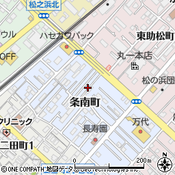 大阪府泉大津市条南町周辺の地図