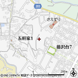 大阪府富田林市五軒家1丁目10周辺の地図