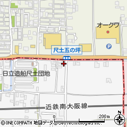 奈良県葛城市尺土140周辺の地図