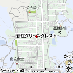 岡山県浅口郡里庄町新庄グリーンクレスト周辺の地図