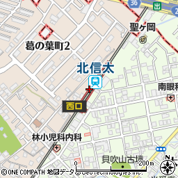 北信太駅周辺の地図