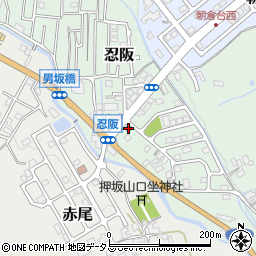 桜井忍阪郵便局 ＡＴＭ周辺の地図