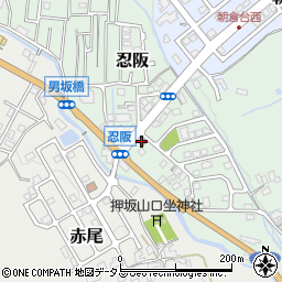 桜井忍阪郵便局周辺の地図