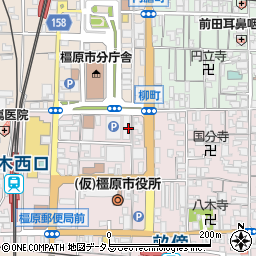 タイムズ大和信用金庫　八木支店駐車場周辺の地図