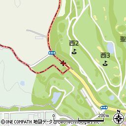 平尾峠周辺の地図