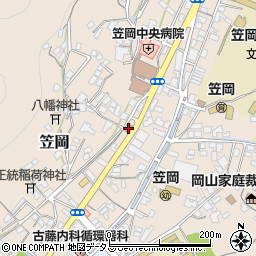 笠岡川辺屋郵便局周辺の地図