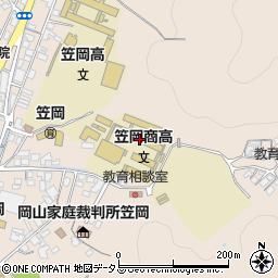 岡山県立笠岡商業高等学校周辺の地図