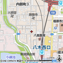 スペースＥＣＯ八木西口駅前駐車場周辺の地図