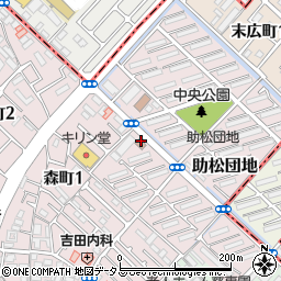 泉大津森郵便局周辺の地図