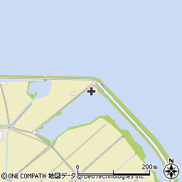 一色排水機場周辺の地図
