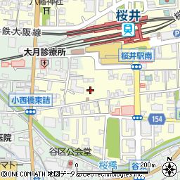 タイムズ桜井駅南第２駐車場周辺の地図