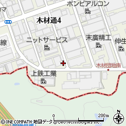 武村忠商店　美原工場周辺の地図
