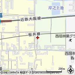 奈良県桜井市東新堂22周辺の地図