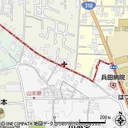 大阪府堺市東区草尾462周辺の地図