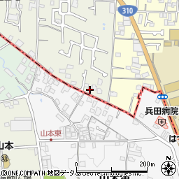 大阪府堺市東区草尾461周辺の地図