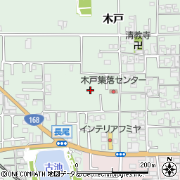 奈良県葛城市木戸周辺の地図