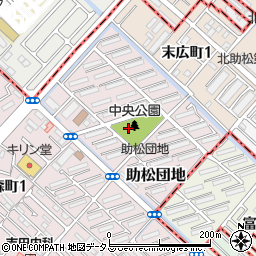 大阪府泉大津市助松団地周辺の地図