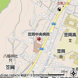 笠岡中央病院（緑十字会）周辺の地図