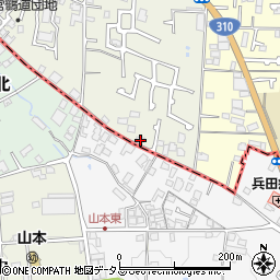 大阪府堺市東区草尾459周辺の地図
