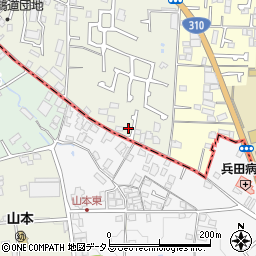 大阪府堺市東区草尾460-4周辺の地図