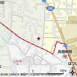 大阪府堺市東区草尾463周辺の地図