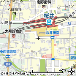 リパーク桜井駅南口駐車場周辺の地図