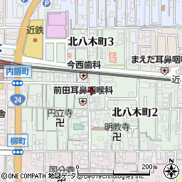 奈良県橿原市北八木町周辺の地図