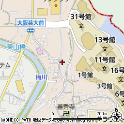 大阪府南河内郡河南町東山646周辺の地図