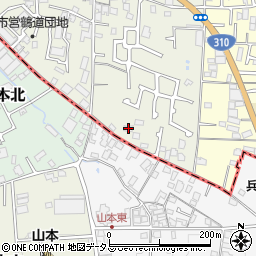 大阪府堺市東区草尾457周辺の地図