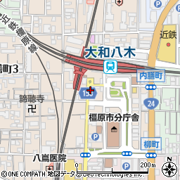 竹林呉服店八木駅前店周辺の地図