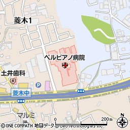 ベルピアノ病院周辺の地図