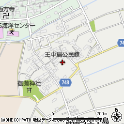 王中島公民館周辺の地図