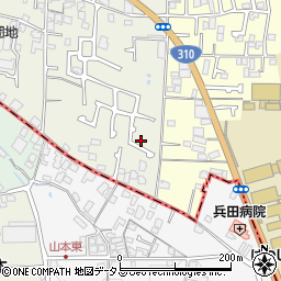 大阪府堺市東区草尾466周辺の地図
