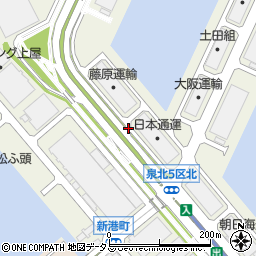 大阪府泉大津市新港町周辺の地図