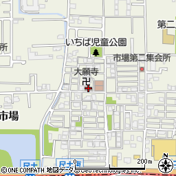 大和高田市市場隣保館周辺の地図