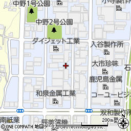 大阪府富田林市中野町東周辺の地図