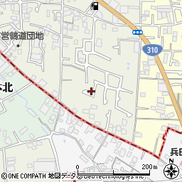大阪府堺市東区草尾476周辺の地図