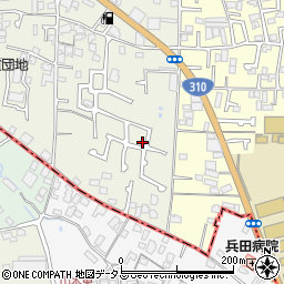 大阪府堺市東区草尾468周辺の地図