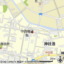 三重県伊勢市神社港周辺の地図