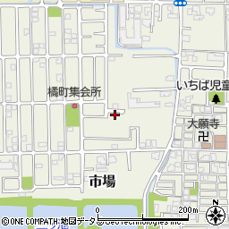 奈良県大和高田市市場周辺の地図