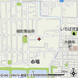奈良県大和高田市市場周辺の地図