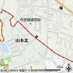 大阪府堺市東区草尾452周辺の地図