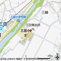 西日本電信電話　白木三田電話交換所周辺の地図