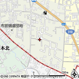 大阪府堺市東区草尾499-2周辺の地図