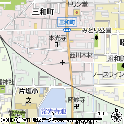 奈良県大和高田市三和町14-16周辺の地図