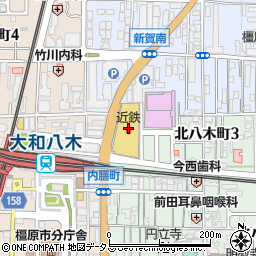 柿安ダイニング　近鉄百貨店橿原店周辺の地図