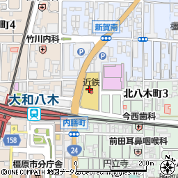 近鉄百貨店橿原店周辺の地図